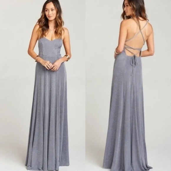 NEW Show Me Your Mumu Godshaw Goddess Gown Shine Smoke Maxi Dress Size XXL - Picture 1 of 7